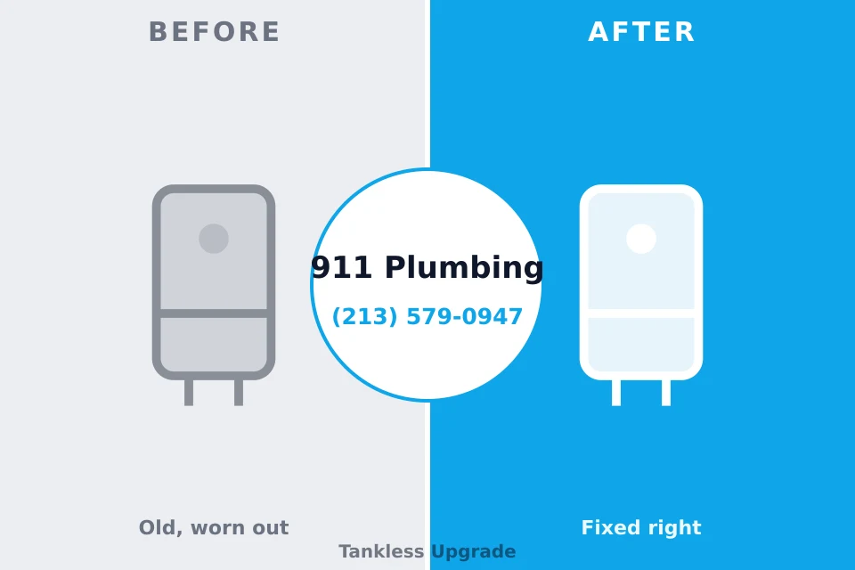 Before and after: plumbing company Pine Hill, NJ